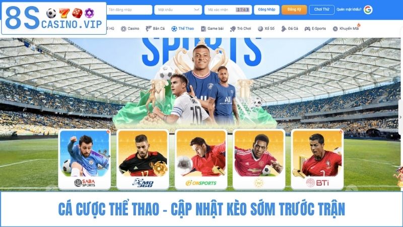 Cá cược thể thao 8S Casino